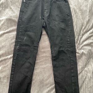 Men's Levi 505 Washed Black Jeans 30x29